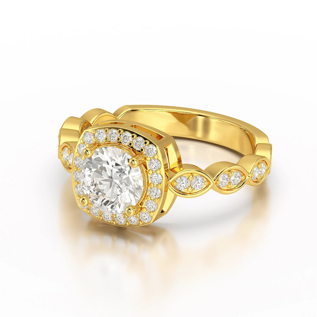 Cushion Halo Ring