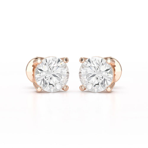 2 Carat Round Studs