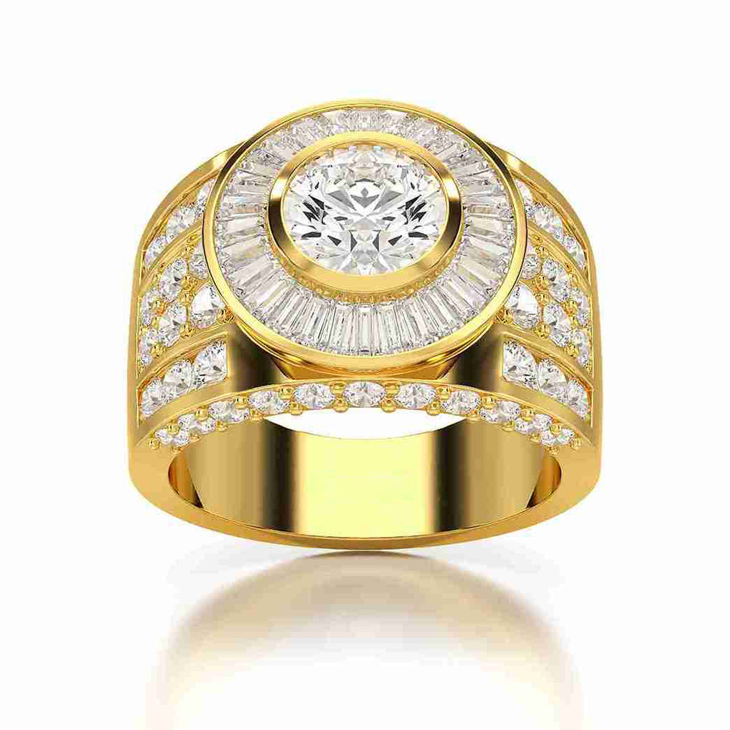 5.75 Carat Round Men’s Ring