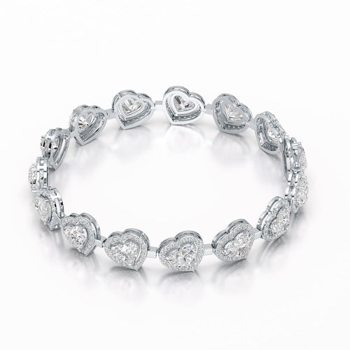 17.4 Carat Heart Shape Bracelet