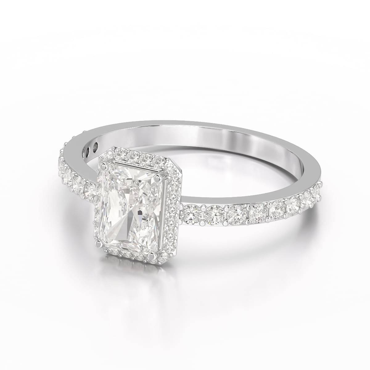 Radiant Halo & Pavé Ring
