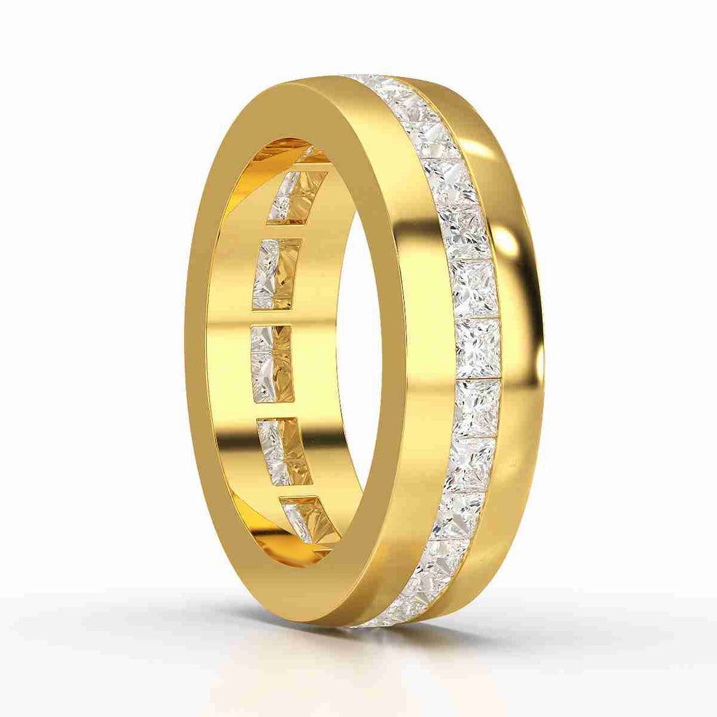 Princess Cut Men’s Eternity Band