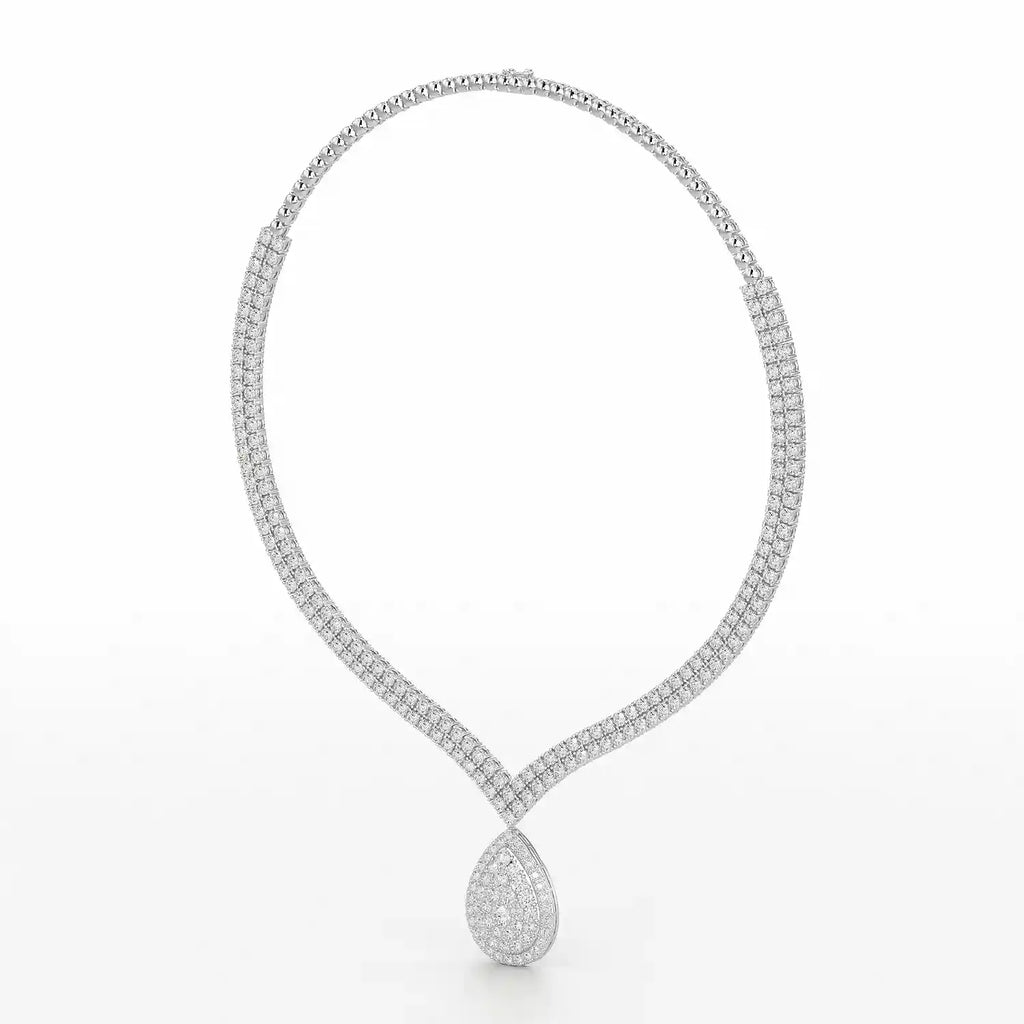 23.5 Carat Round Diamonds Necklace