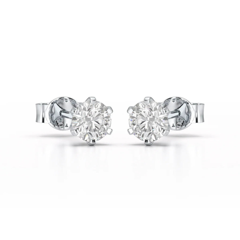 0.87 Carat Round Studs
