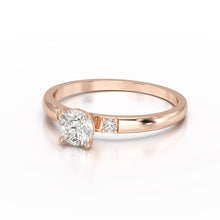 Load image into Gallery viewer, 0.57 Carat Round Three Stone Ring