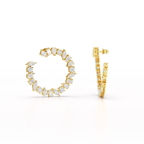 6.36 Carat Fancy Shape Earrings