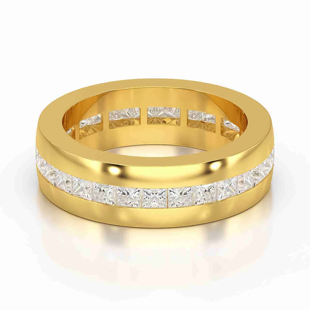 Princess Cut Men’s Eternity Band