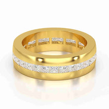 Load image into Gallery viewer, Princess Cut Men’s Eternity Band