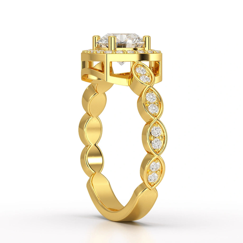 Cushion Halo Ring