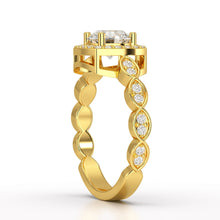 Load image into Gallery viewer, Cushion Halo Ring