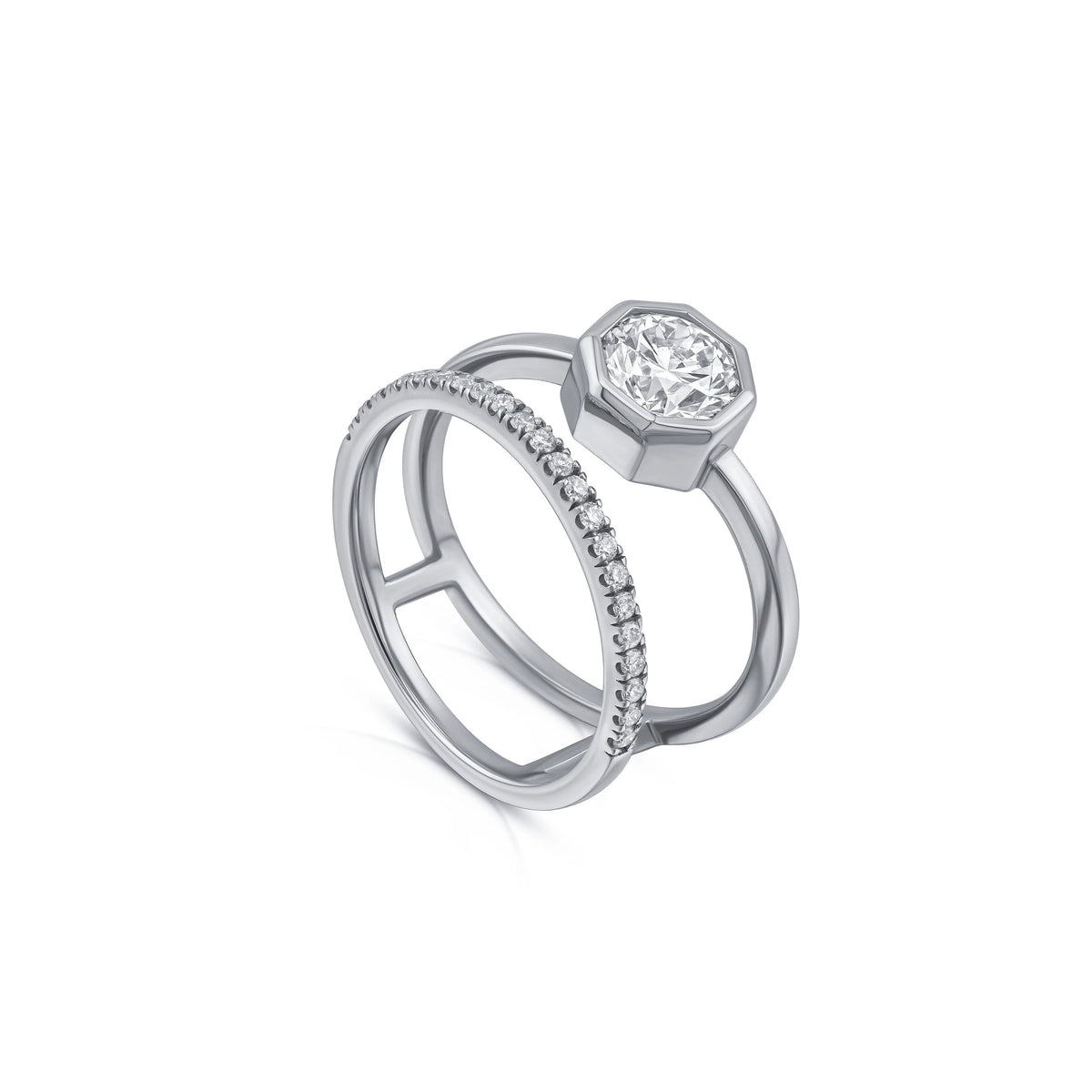 Hexagon Bezel Ring