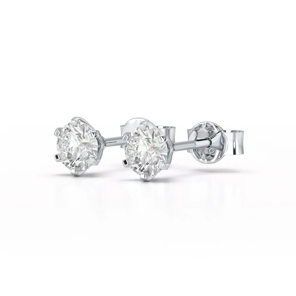 0.87 Carat Round Studs