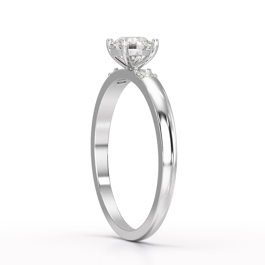 0.57 Carat Round Three Stone Ring