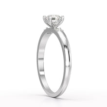 Load image into Gallery viewer, 0.57 Carat Round Three Stone Ring
