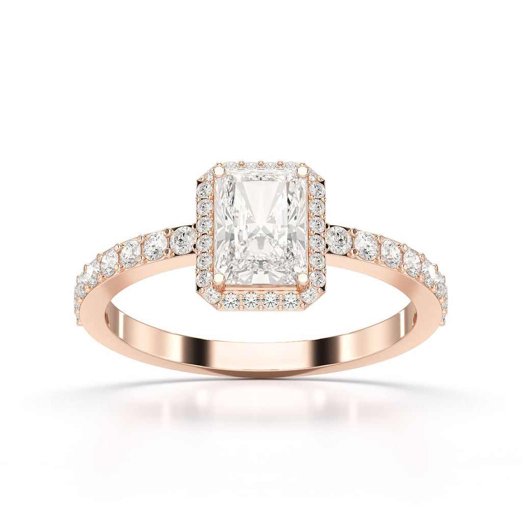 3.61 Carat Radiant Halo Ring