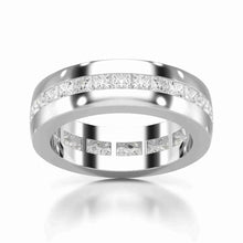 Load image into Gallery viewer, Princess Cut Men’s Eternity Band
