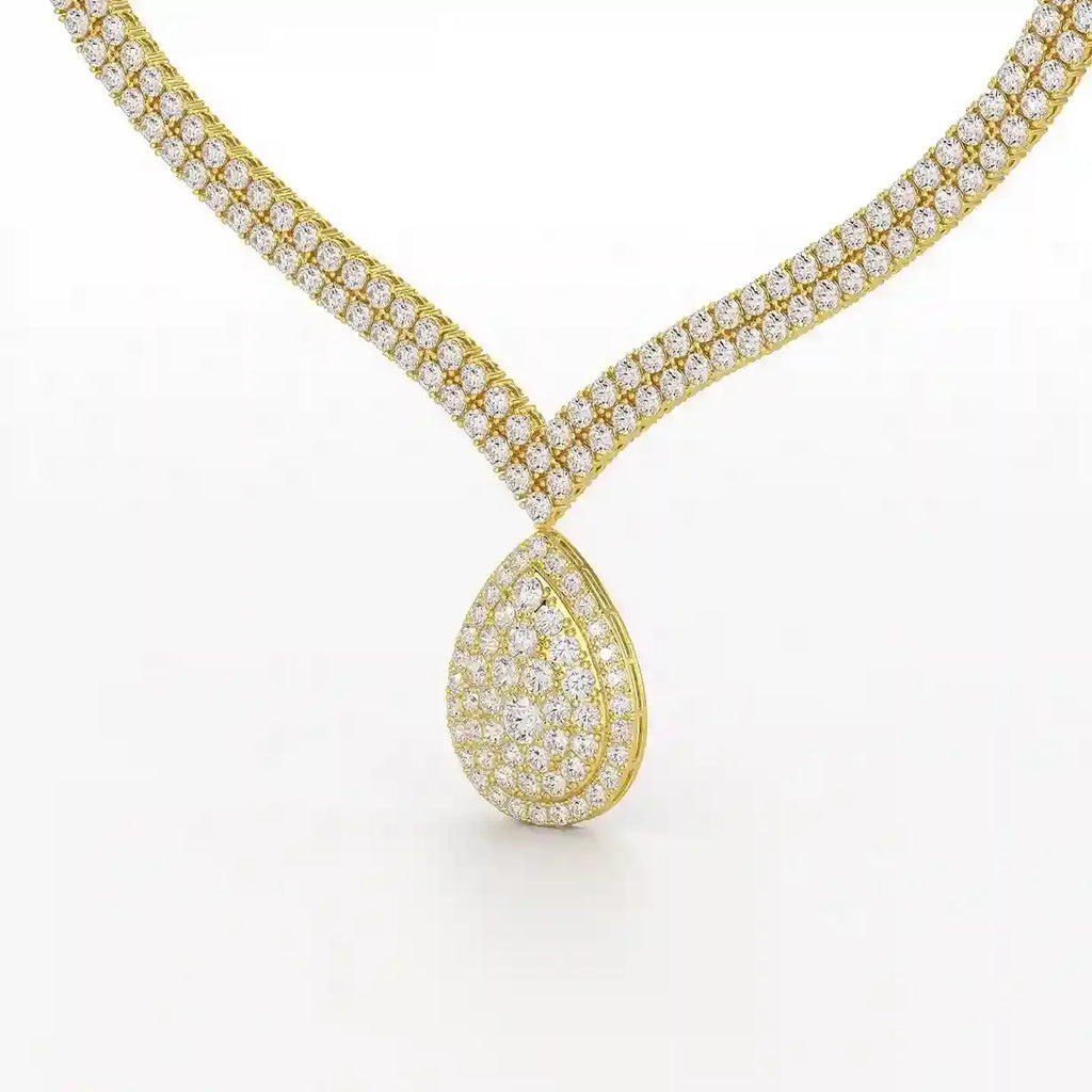 23.5 Carat Round Diamonds Necklace