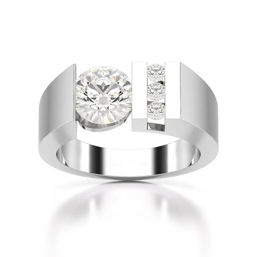 2.2 Carat Round Cut Men’s Ring