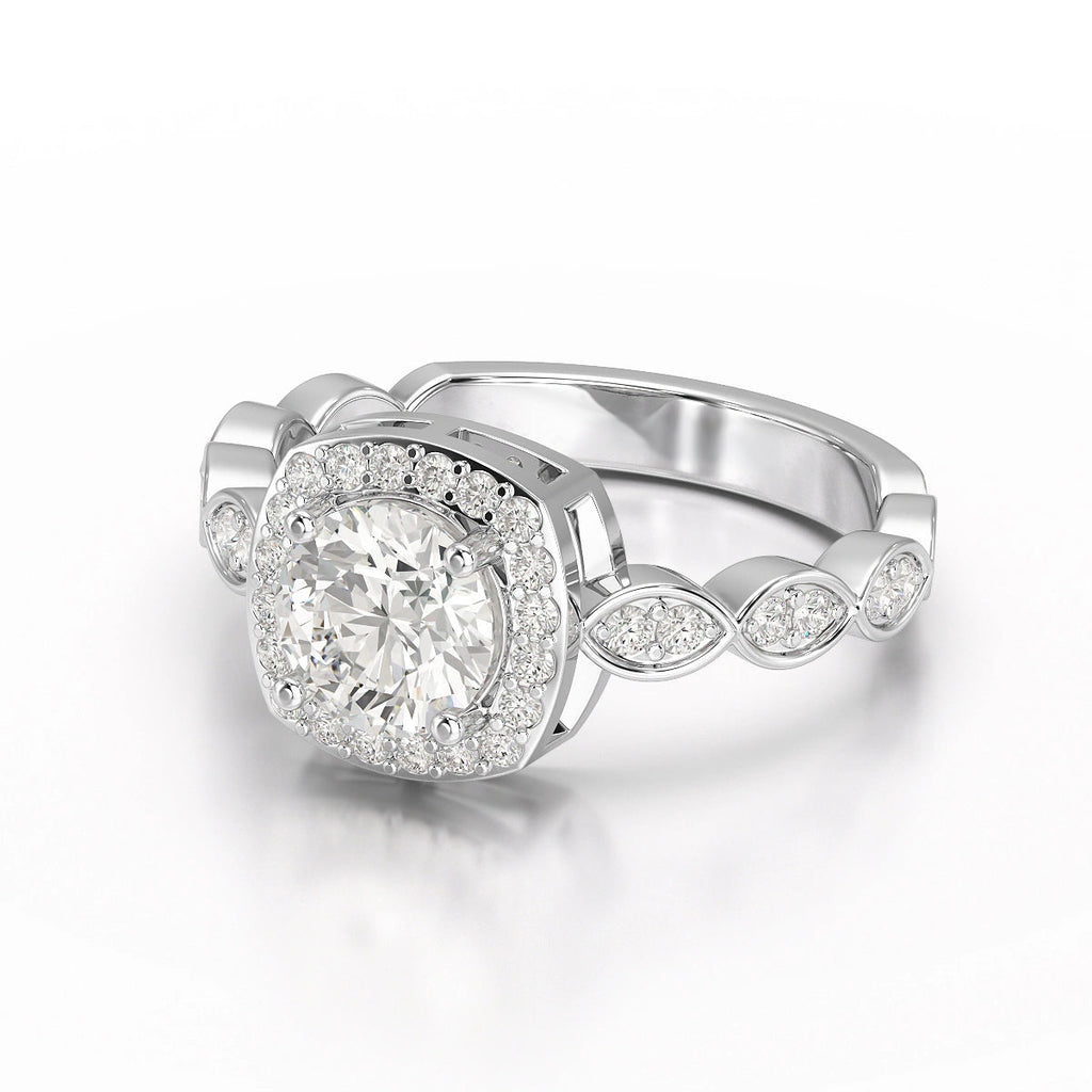 Cushion Halo Ring