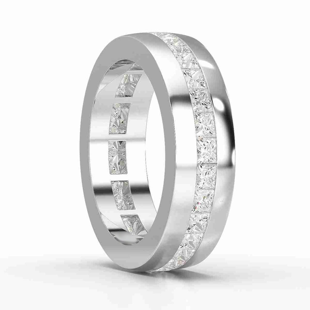 Princess Cut Men’s Eternity Band