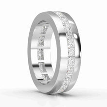 Load image into Gallery viewer, Princess Cut Men’s Eternity Band