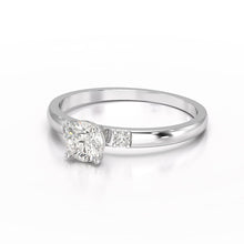 Load image into Gallery viewer, 0.57 Carat Round Three Stone Ring
