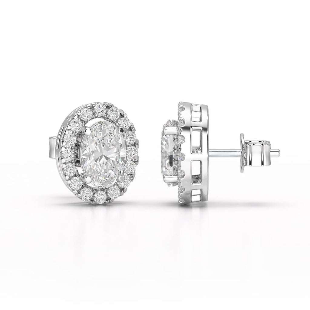 1.32 Carat Oval Shape Stud