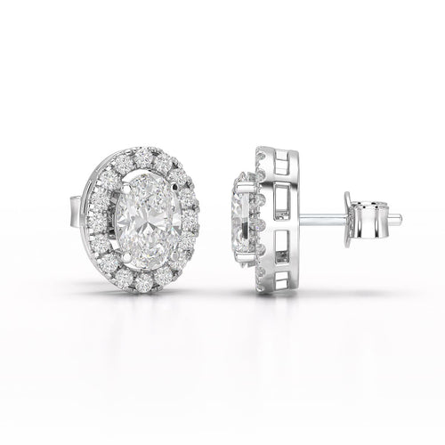 1.32 Carat Oval Shape Stud