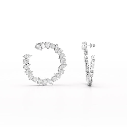 6.36 Carat Fancy Shape Earrings