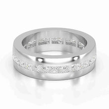 Load image into Gallery viewer, Princess Cut Men’s Eternity Band