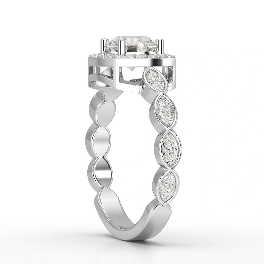 Cushion Halo Ring