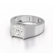 Load image into Gallery viewer, Princess Cut Men’s Ring