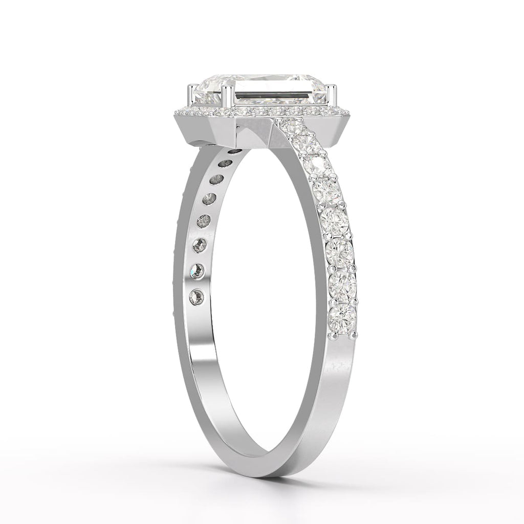 3.61 Carat Radiant Halo Ring