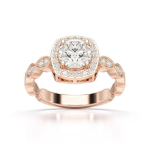 Load image into Gallery viewer, Cushion Halo Ring