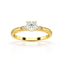 Load image into Gallery viewer, 0.57 Carat Round Three Stone Ring