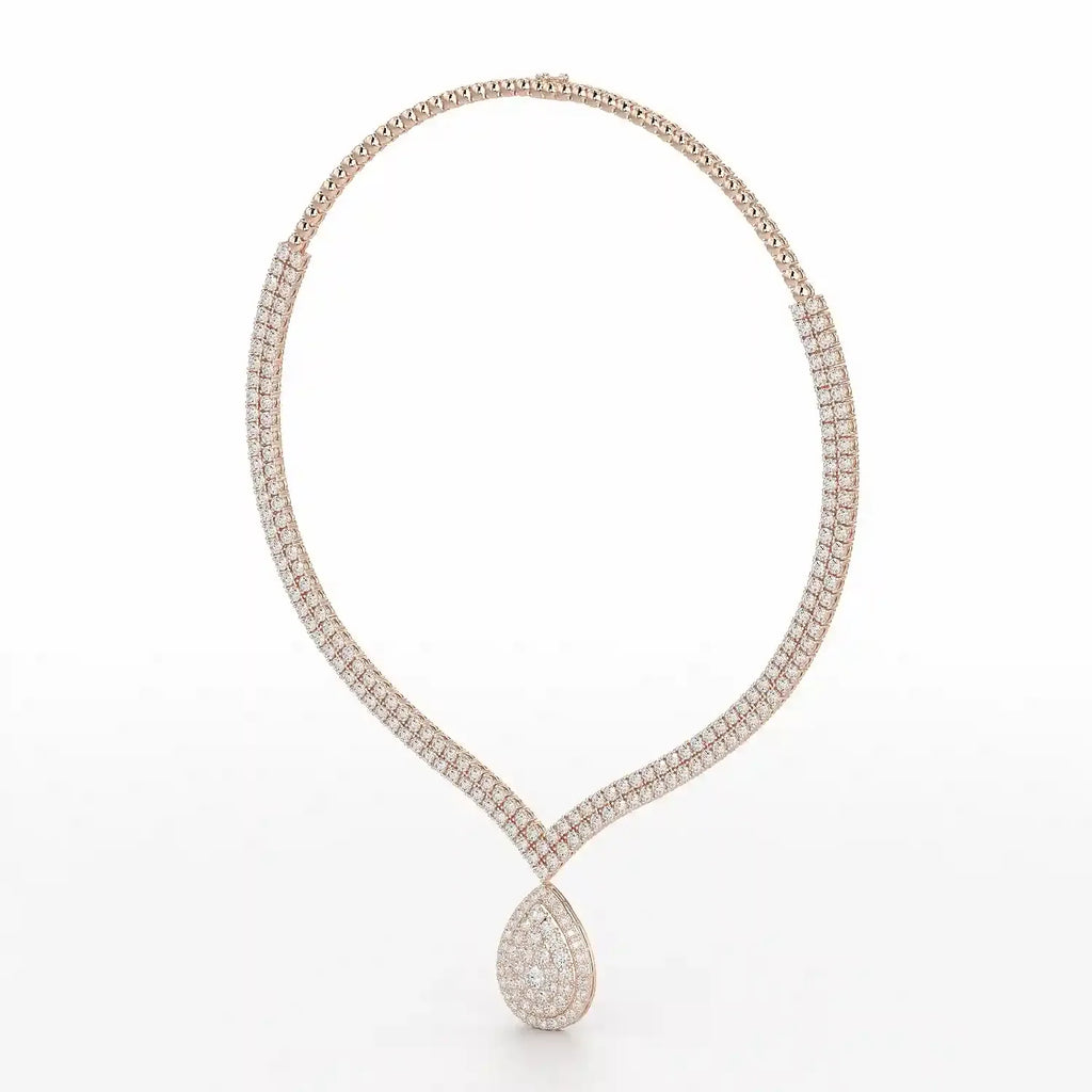 23.5 Carat Round Diamonds Necklace