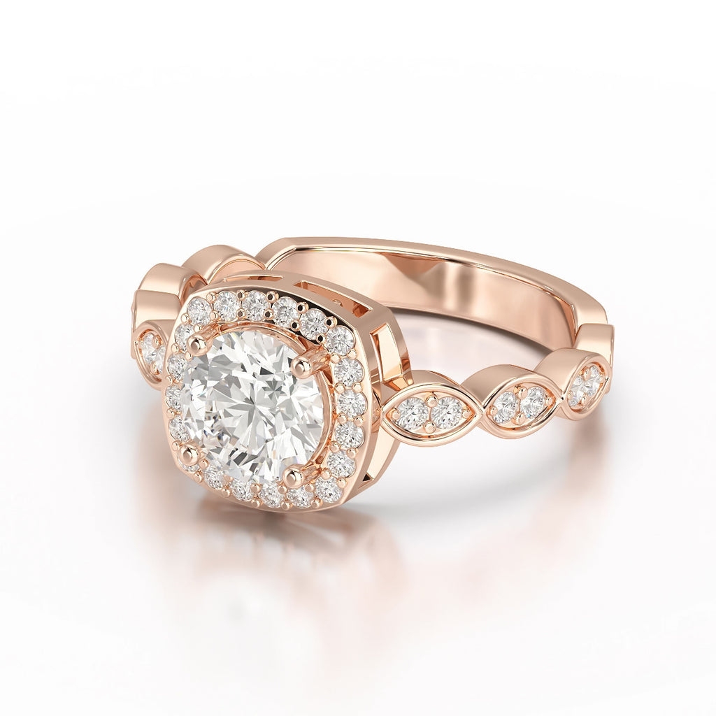 Cushion Halo Ring