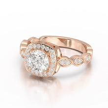 Load image into Gallery viewer, Cushion Halo Ring