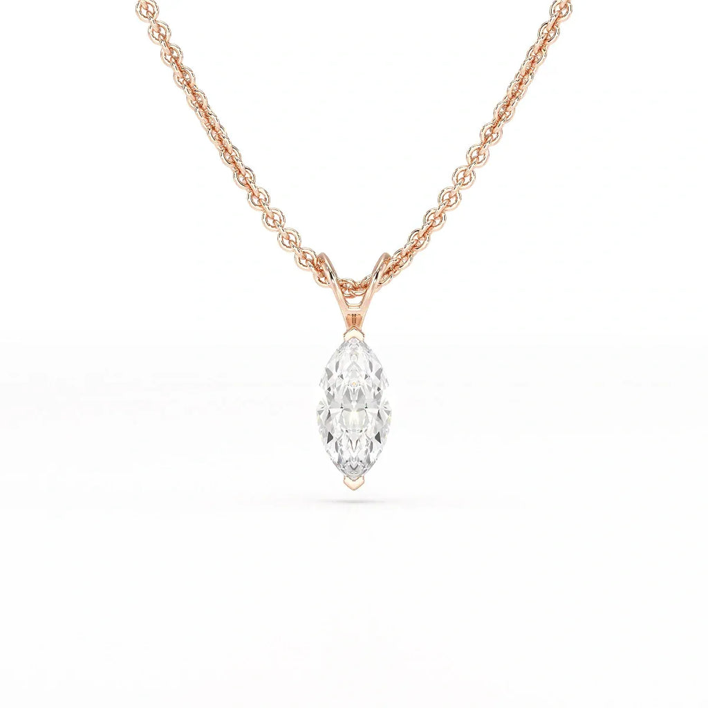 1 Carat Marquise Solitaire Pendant