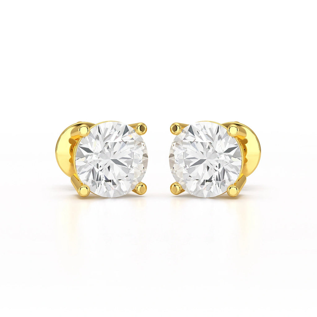 2 Carat Round Studs