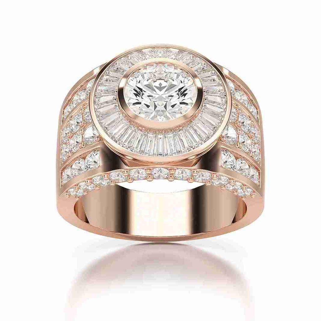 5.75 Carat Round Men’s Ring