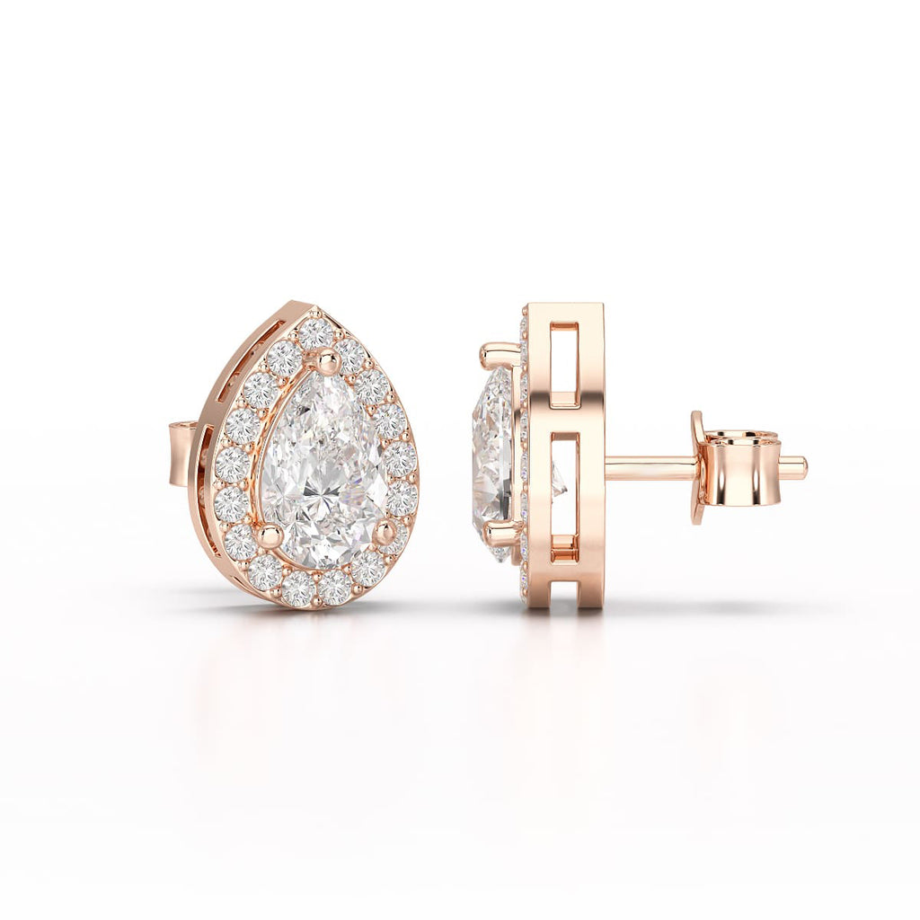 1.27 Carat Pear Shape Studs