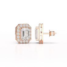 Load image into Gallery viewer, 2.51 Carat Emerald Halo Studs