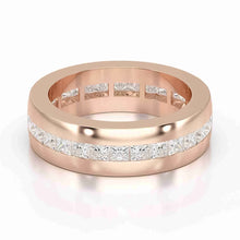 Load image into Gallery viewer, Princess Cut Men’s Eternity Band