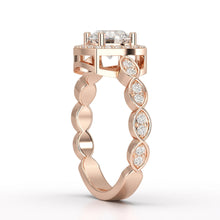 Load image into Gallery viewer, Cushion Halo Ring
