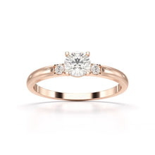 Load image into Gallery viewer, 0.57 Carat Round Three Stone Ring