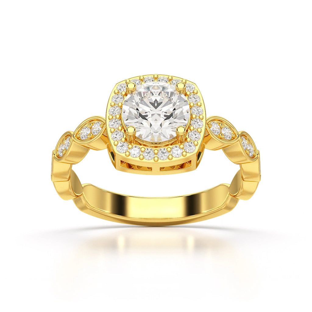 Cushion Halo Ring