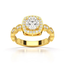 Load image into Gallery viewer, Cushion Halo Ring