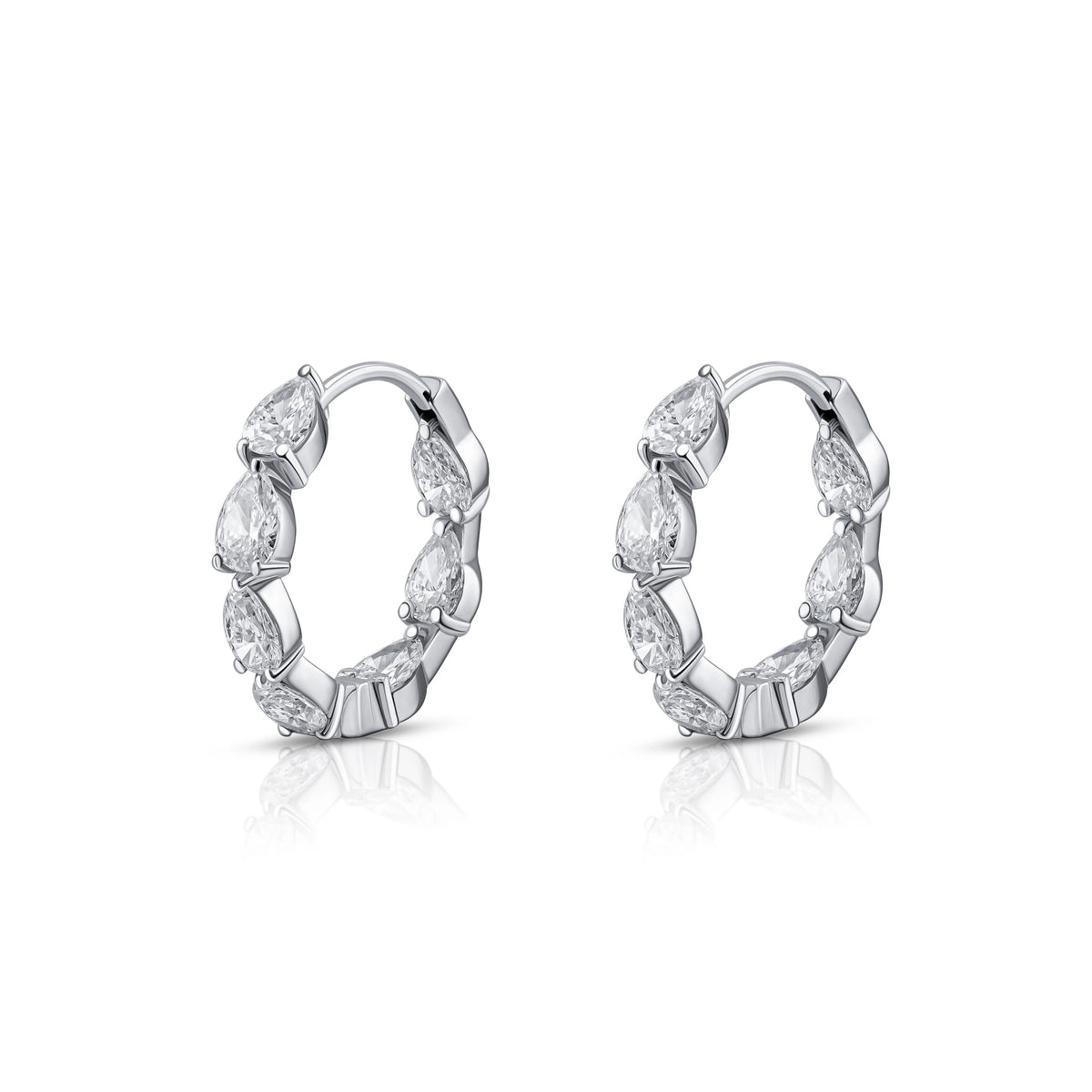 Pear Cut Inside-Out Earrings