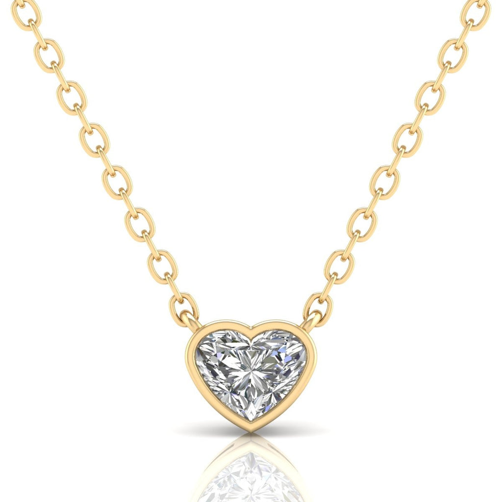 Bezel Heart Shape Pendant